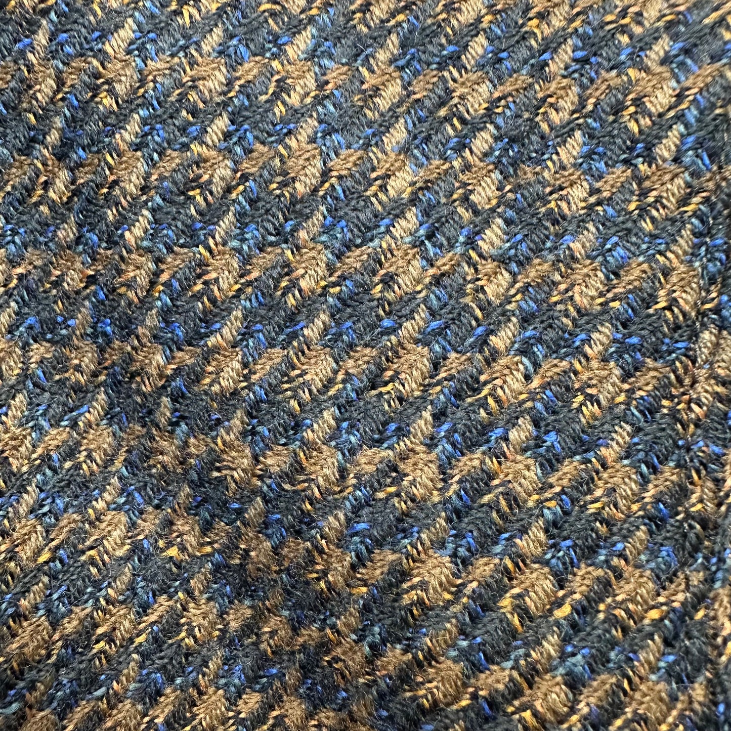 Vintage Brown Houndstooth Wool Jacket - size 40