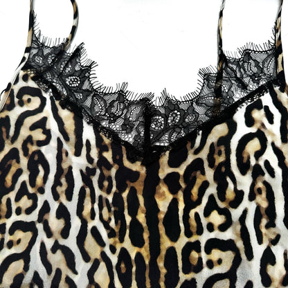 Animal Print Silk Cami Tank Top - size S