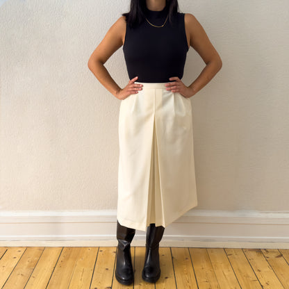 Vintage Wool Blend Midi Skirt