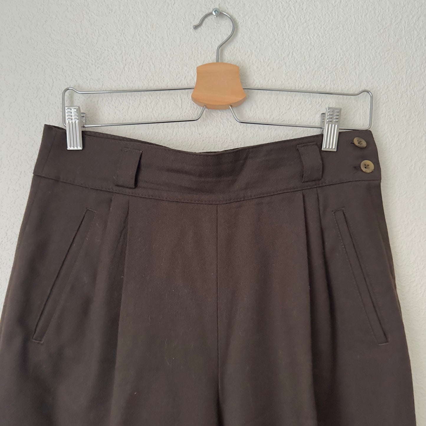 Vintage Brown Wool Pants, size EU40