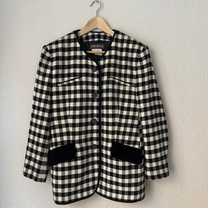 Vintage Checkered Blazer, Crisca, size M