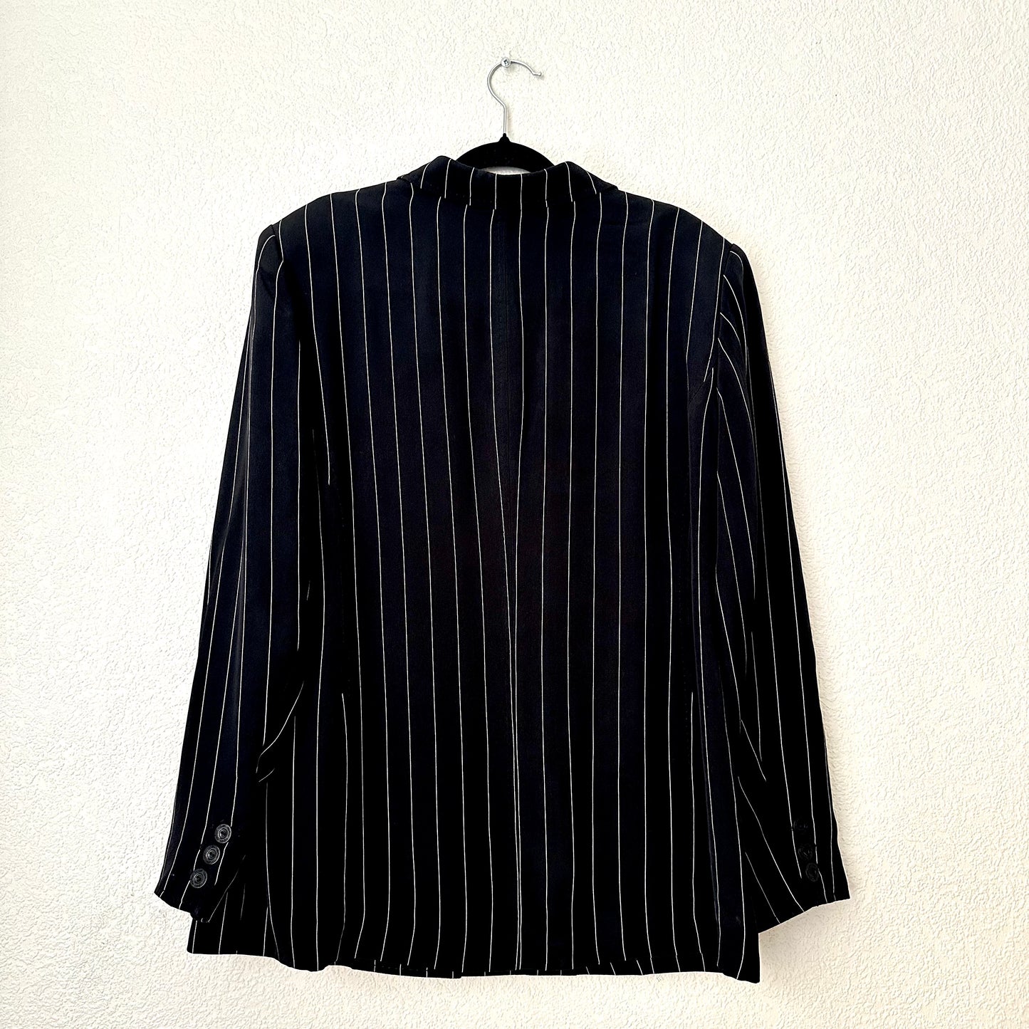 Vintage Striped Silk Blazer - size L