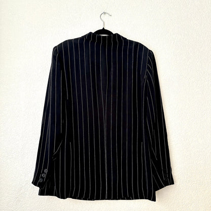 Vintage Striped Silk Blazer - size L