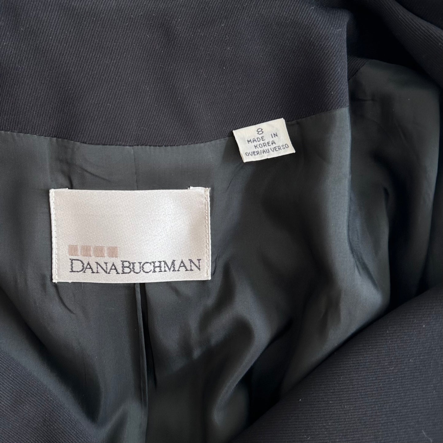 Vintage Black Silk Jacket - size M