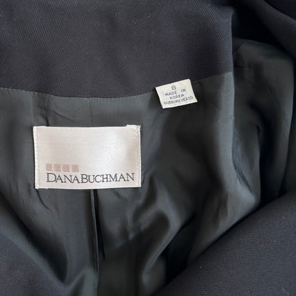 Vintage Black Silk Jacket - size M