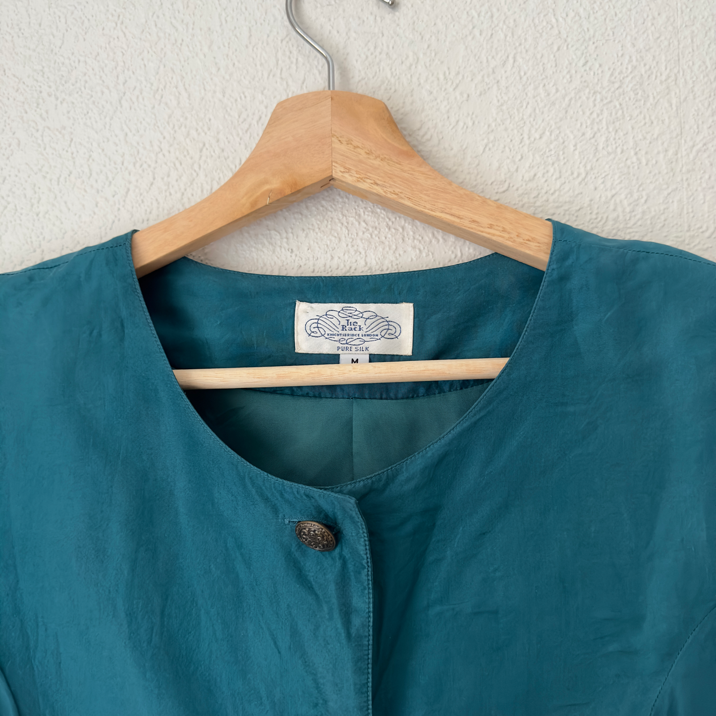 Vintage Green Silk Short Jacket