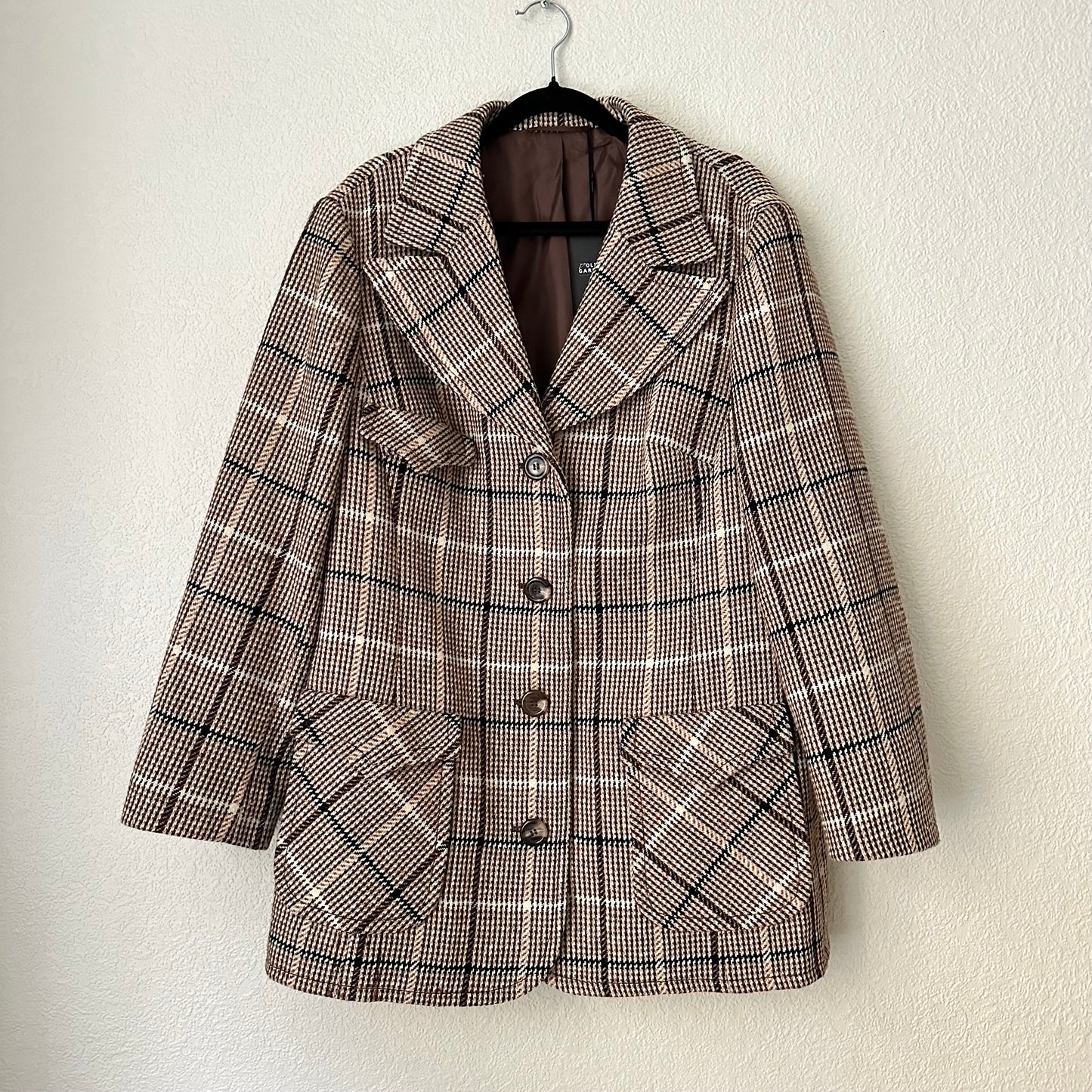 Vintage Wool Blend Tweed Jacket - size M