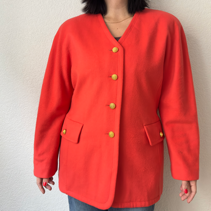 Vintage Orange Wool Jacket - Laurèl