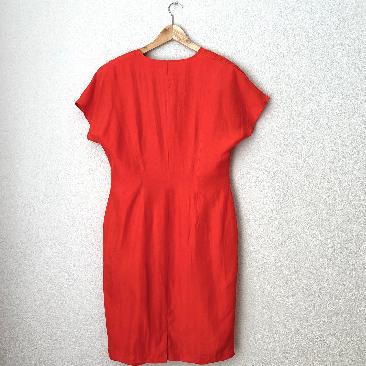 Vintage Orange Silk Dress - size M