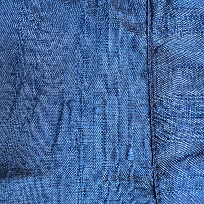 Vintage Blue Raw Silk Skirt - size S