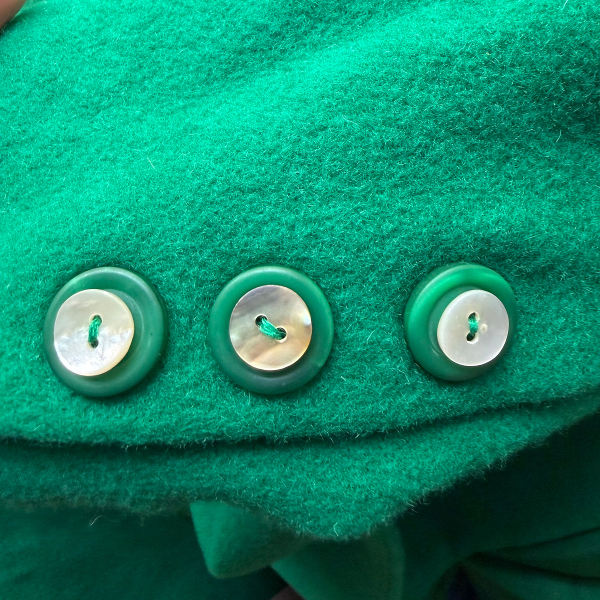 Green Wool Blend Coat - size M