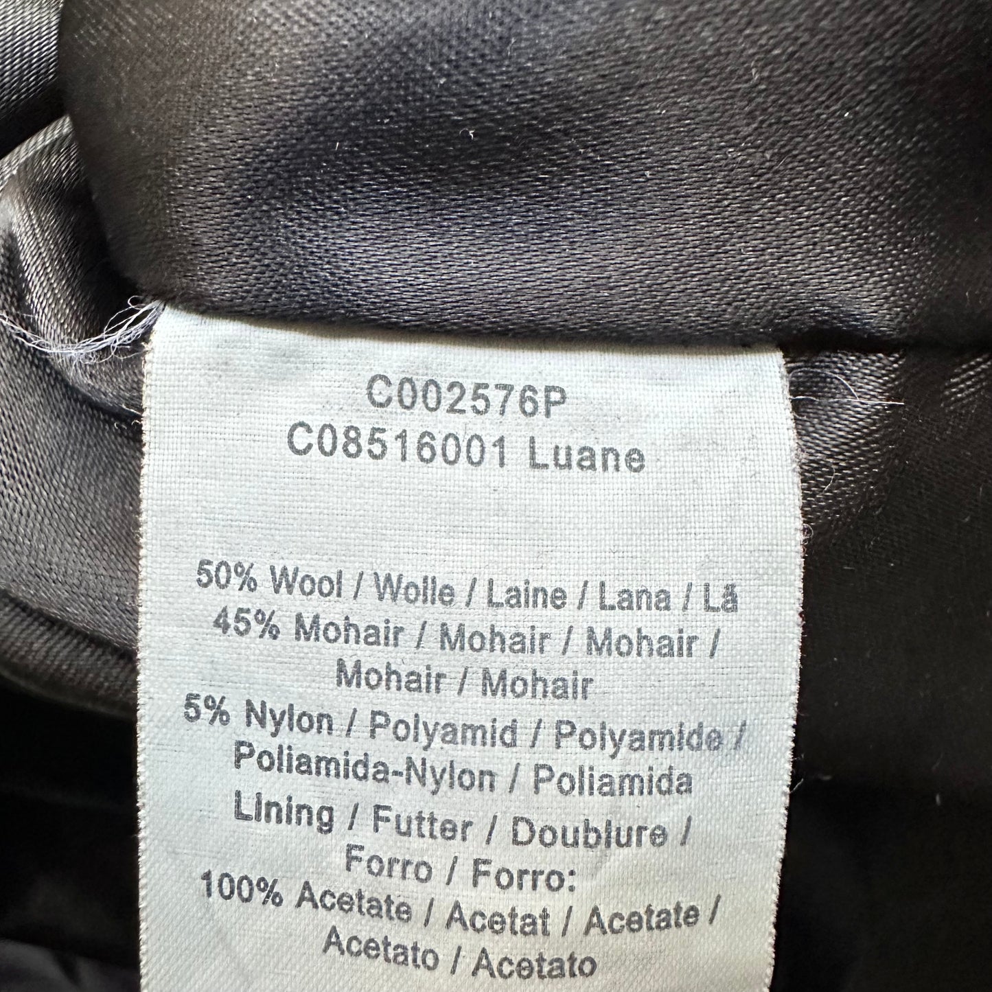 Funnel Neck Mohair Coat - size S