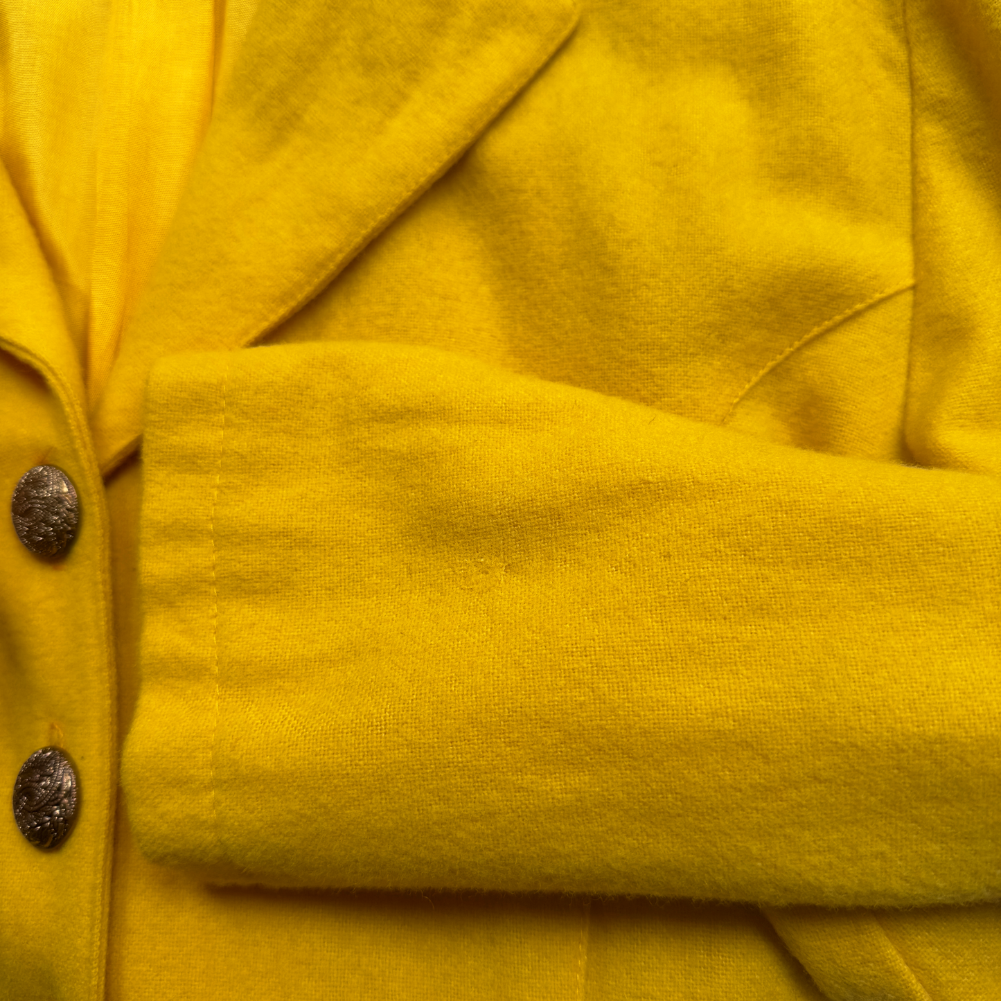 REPAIRED Vintage Yellow Peplum Blazer