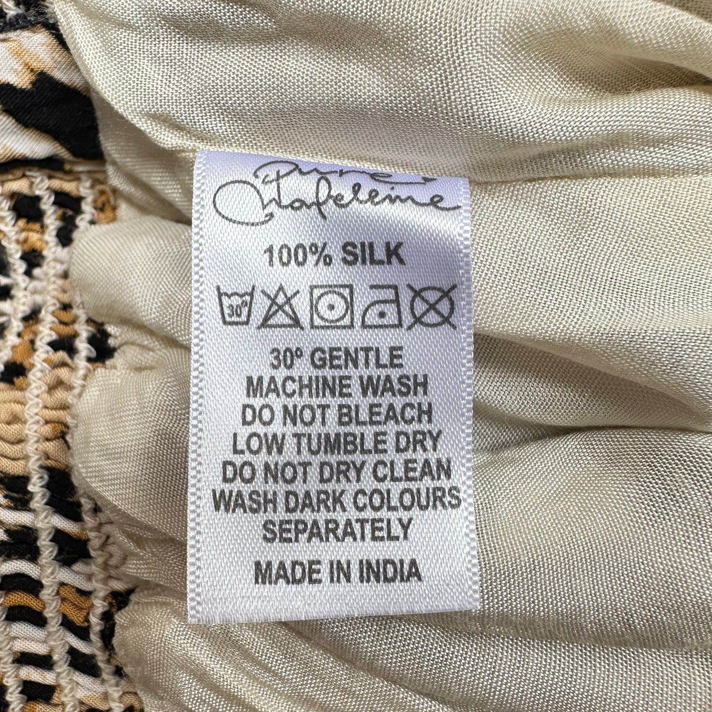 Leopard Elasticated Waist Panel Skirt - Pure Silk