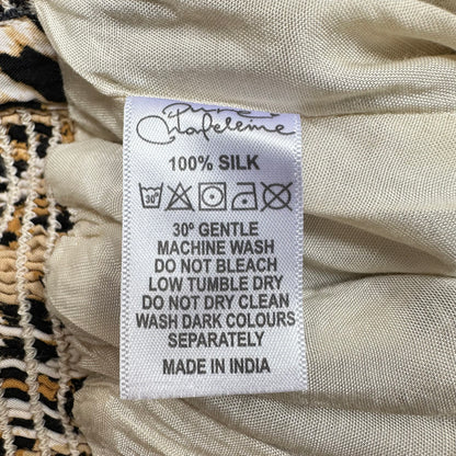 Leopard Elasticated Waist Panel Skirt - Pure Silk