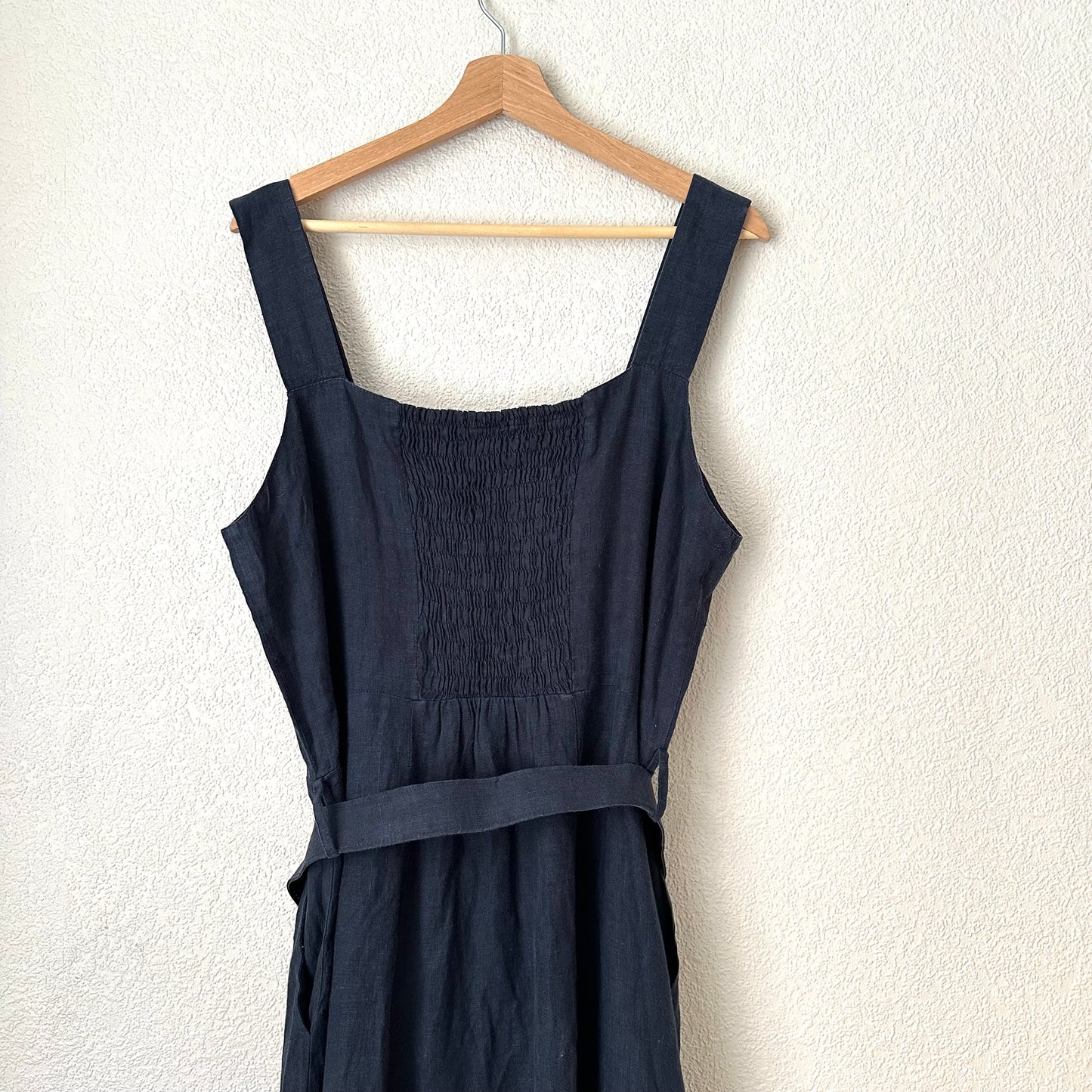 Vintage Linen Dress w/ Bolero - size L