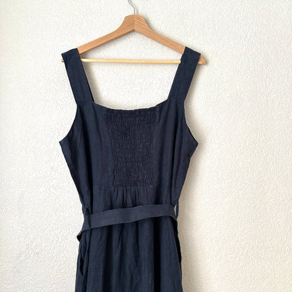 Vintage Linen Dress w/ Bolero - size L