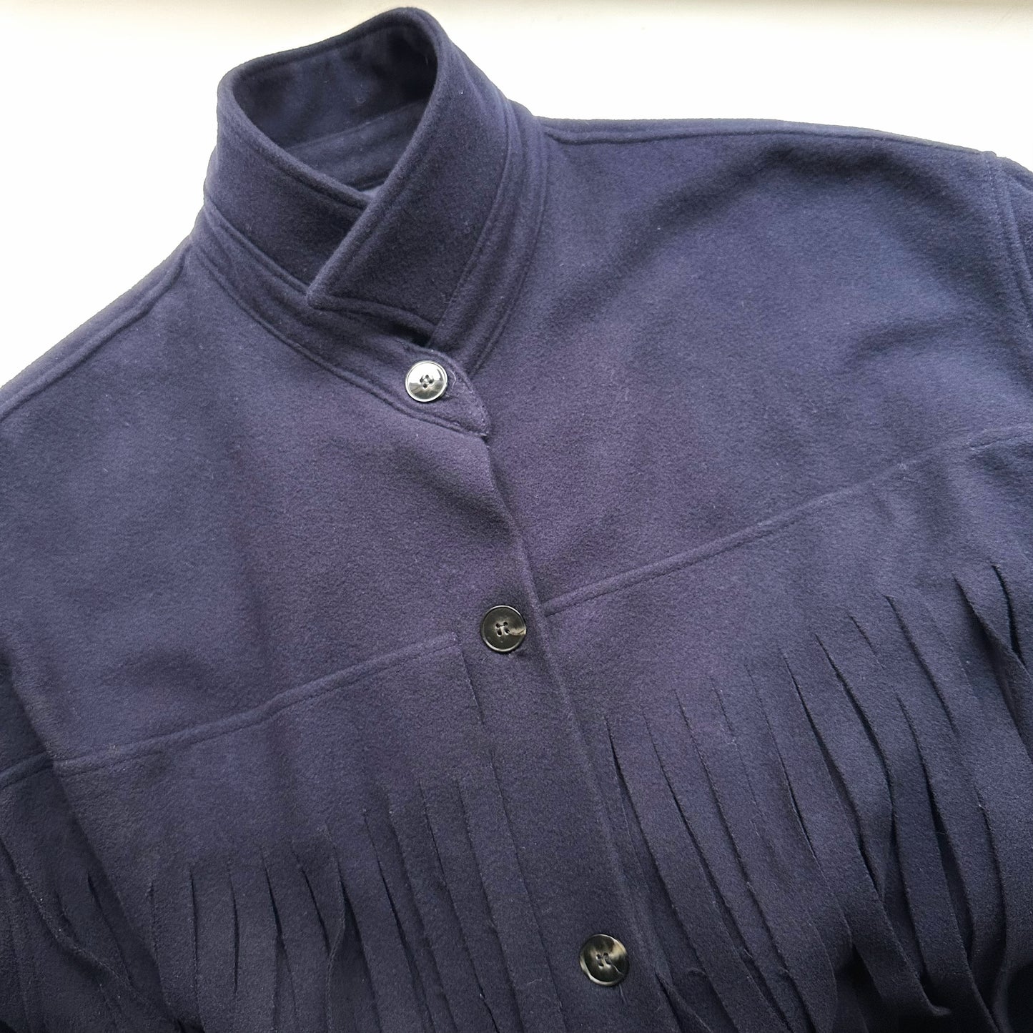 Fringe Wool Blend Jacket - size M
