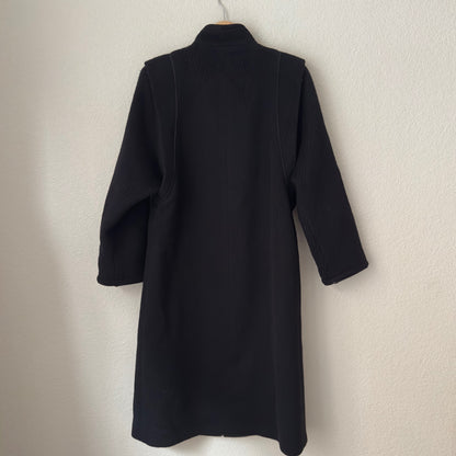 Vintage Black Wool Coat - size S