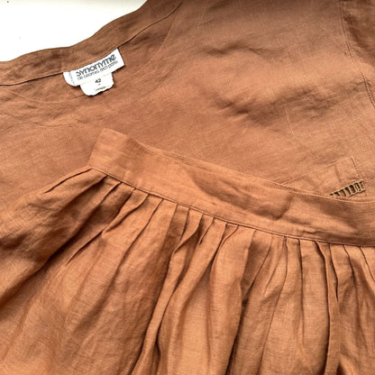 Vintage Linen Set - Top and skort - size M