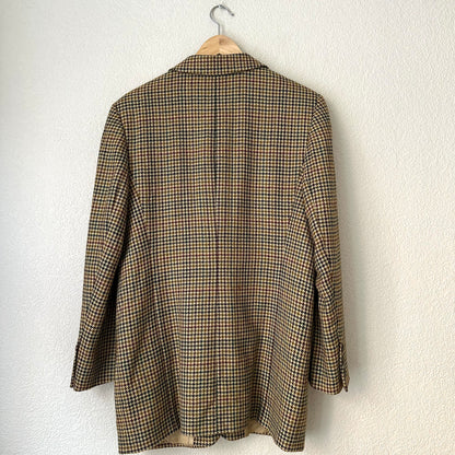 Vintage Houndstooth Plaid Wool Blazer 2 - size 40