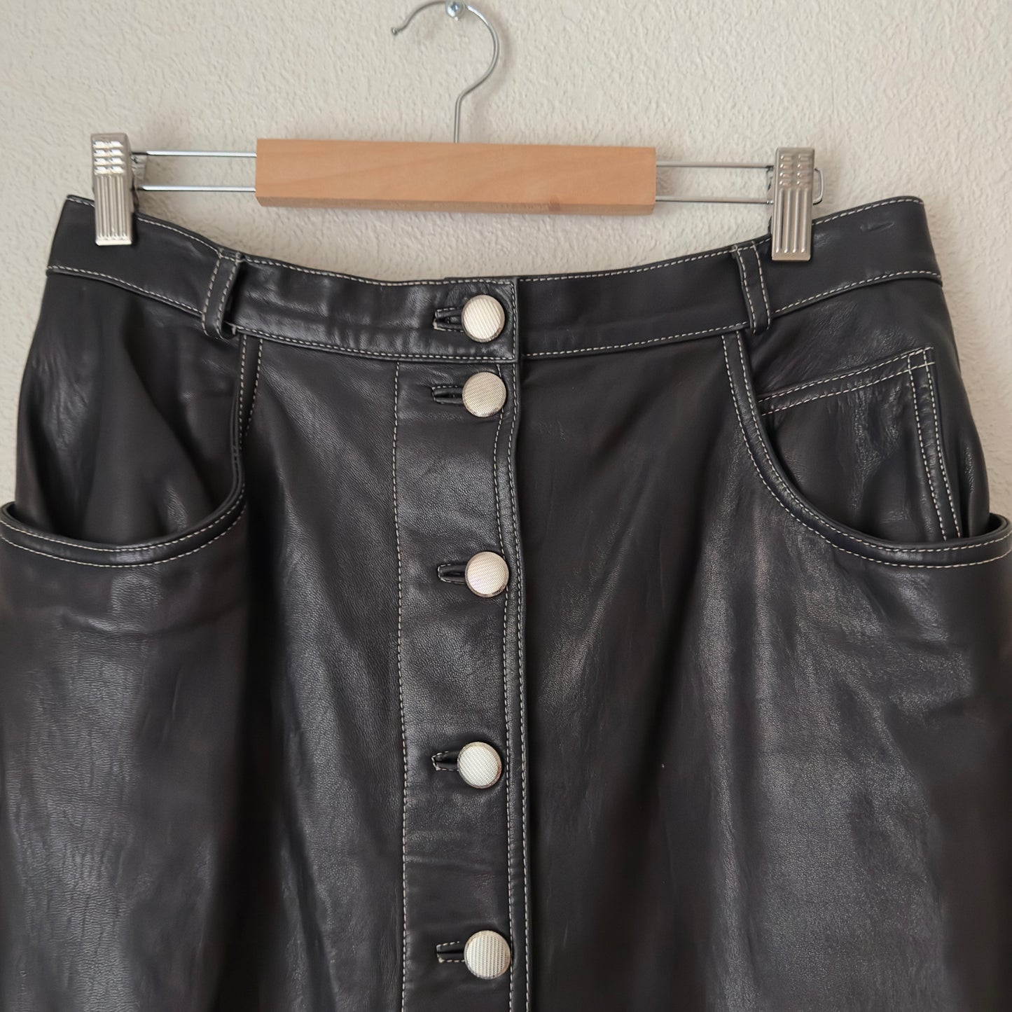 Vintage Leather Skirt - Size M