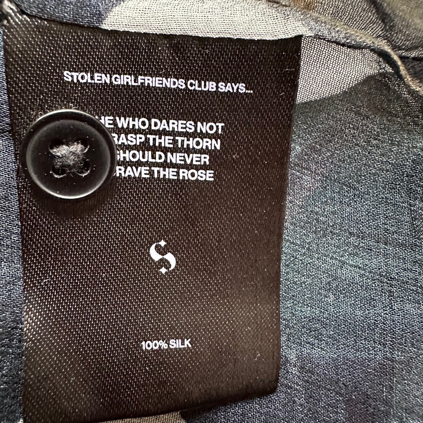 Ruffle Silk Blouse - size S