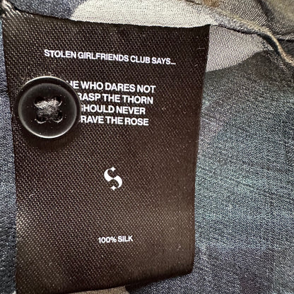 Ruffle Silk Blouse - size S