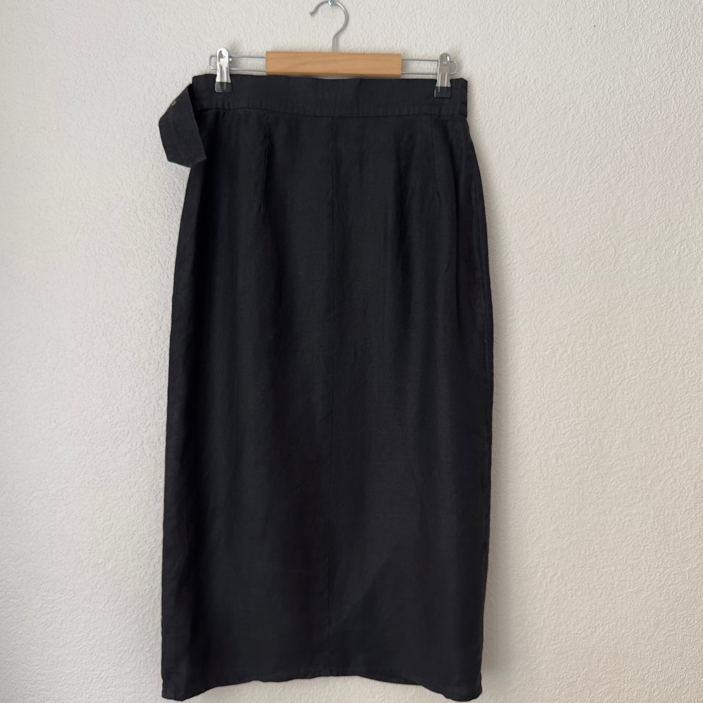 Vintage Black Linen Skirt