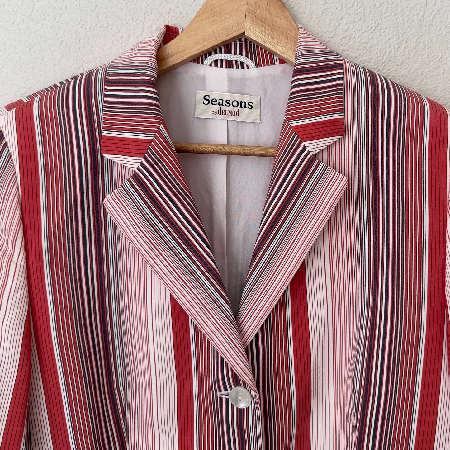 Vintage Striped Silk Blend Blazer