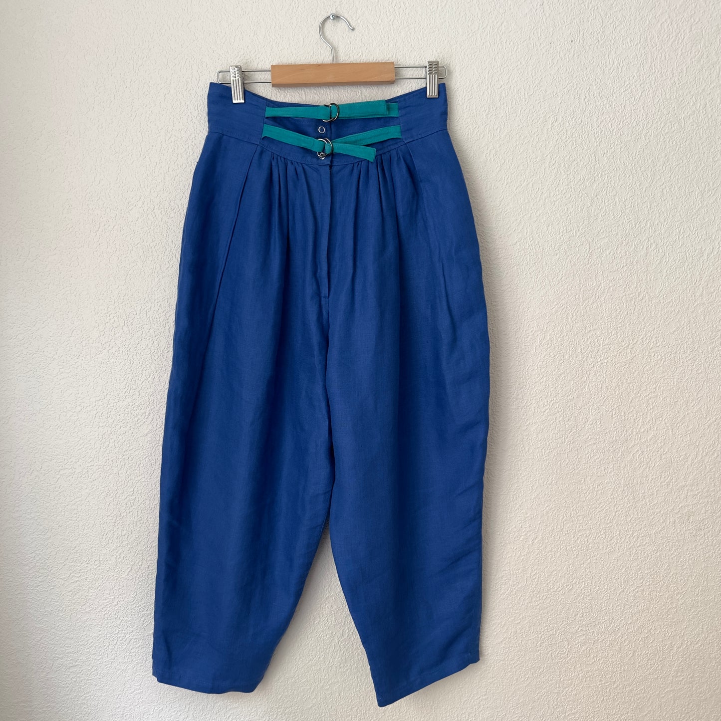 Vintage Blue Linen Pants