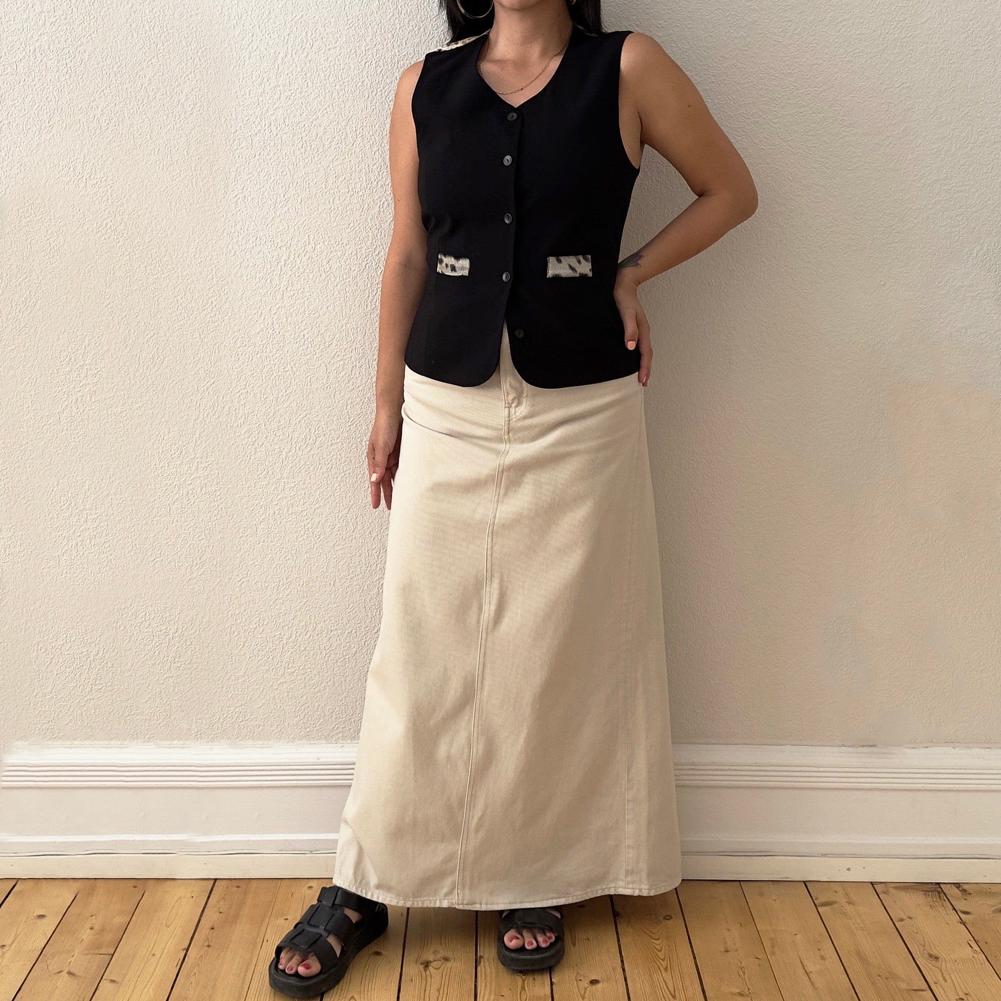 Long khaki 2024 skirts cute