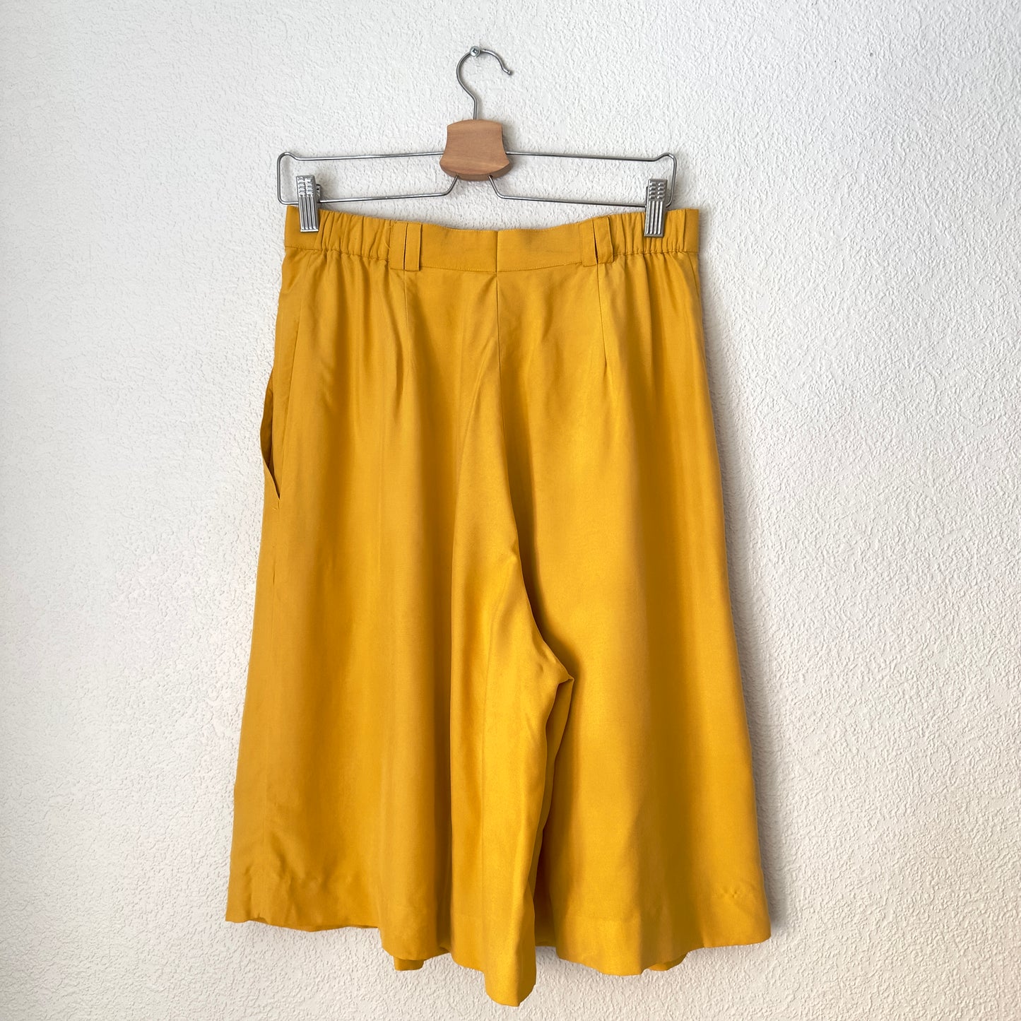 Vintage Yellow Silk Bermuda Shorts
