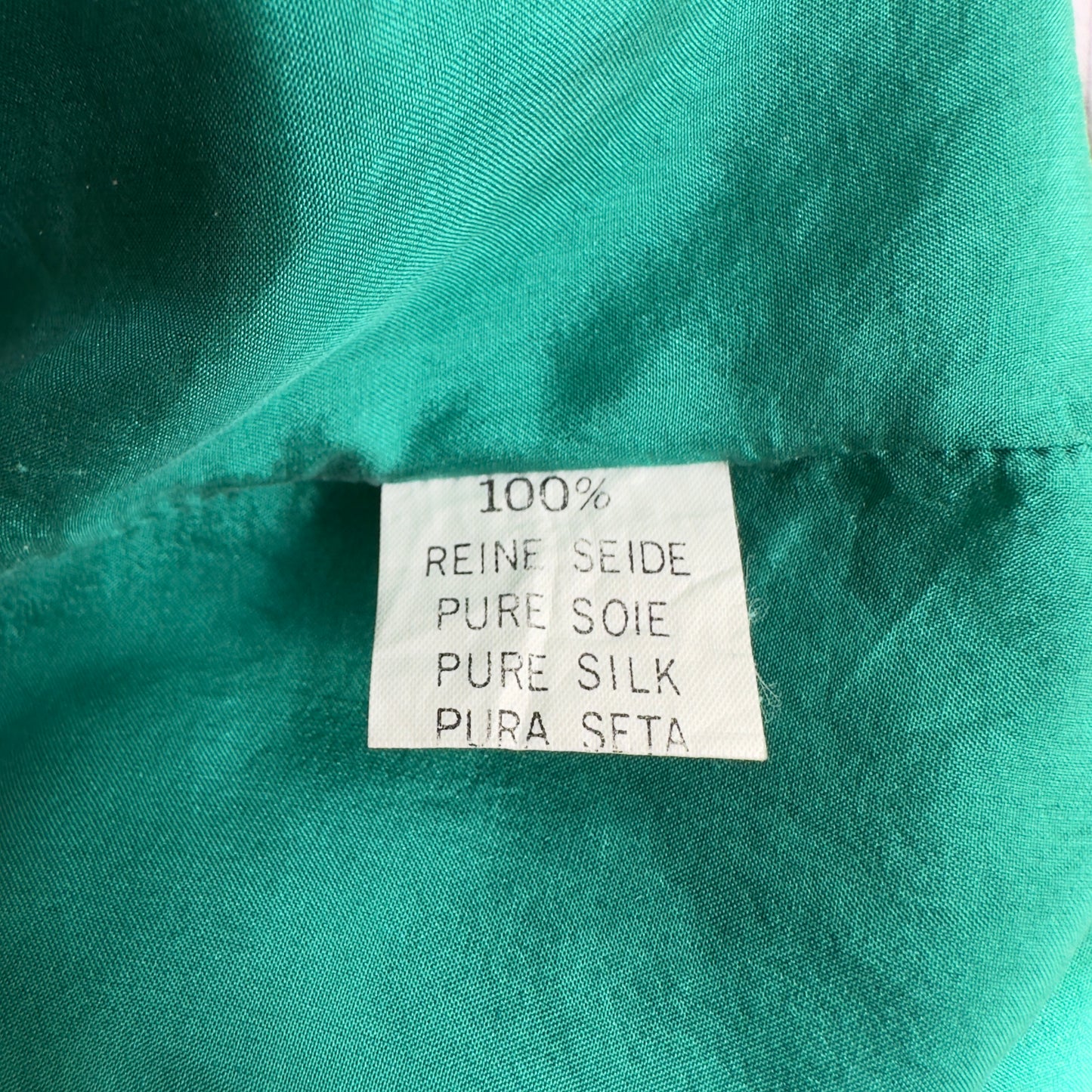 Vintage Turquoise Silk Shirt Dress