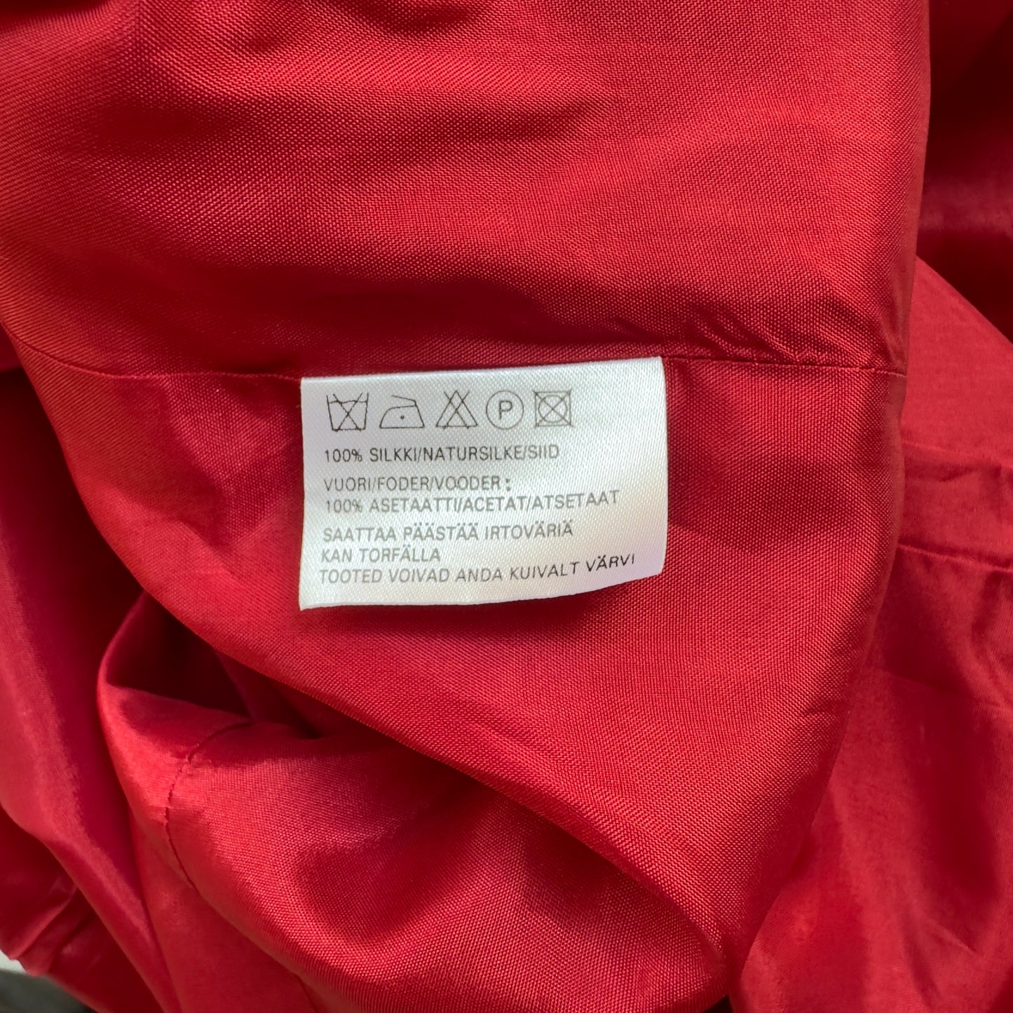Red Raw Silk Blazer