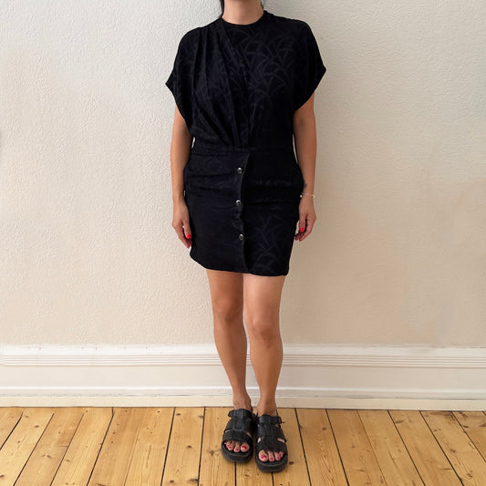 Vintage Black Mini Dress - Pierre Cardin, size M