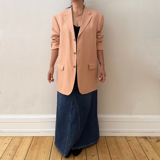 Vintage Dusty Pink Silk Blazer