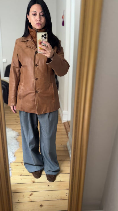 Vintage Leather Blazer - size40