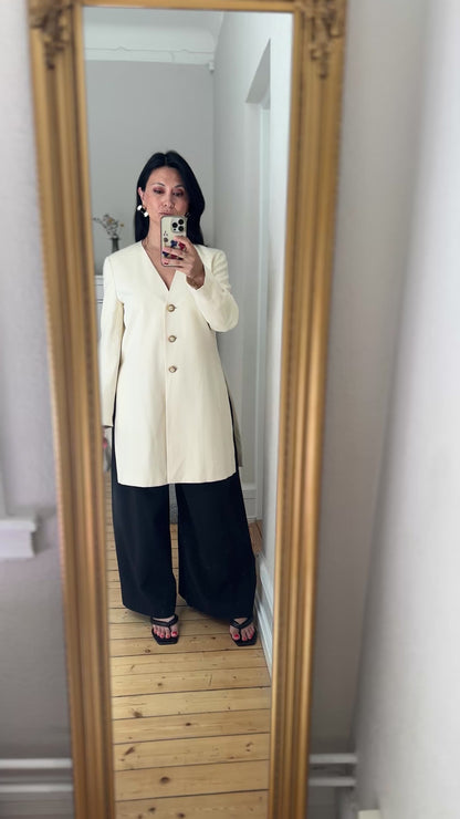 Ivory Silk Jacket - size EU38