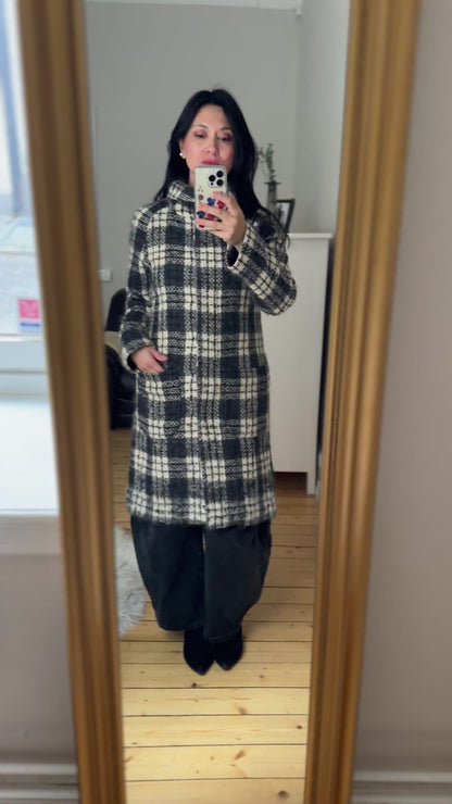 Funnel Neck Mohair Coat - size S