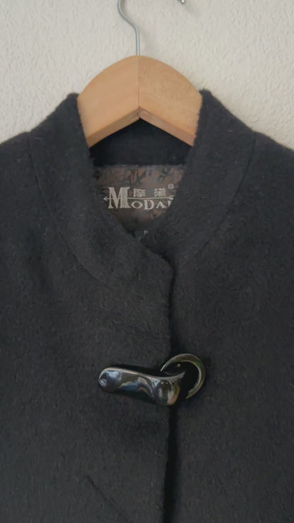 Black Wool Coat - size S