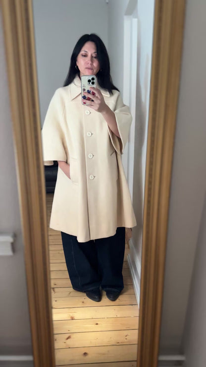 Vintage Statement Wool Coat - size M-L