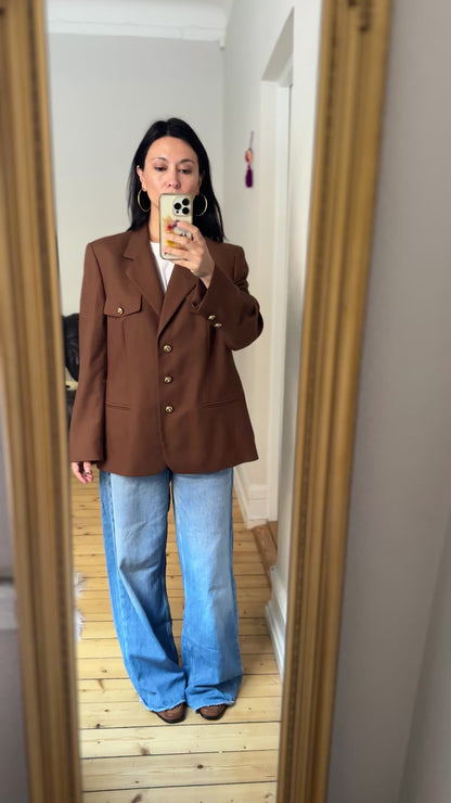 Brown Wool Blazer - size EU44