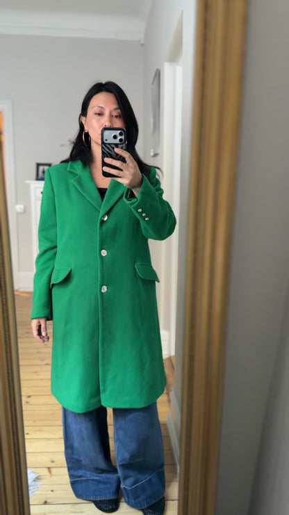 Green Wool Blend Coat - size M