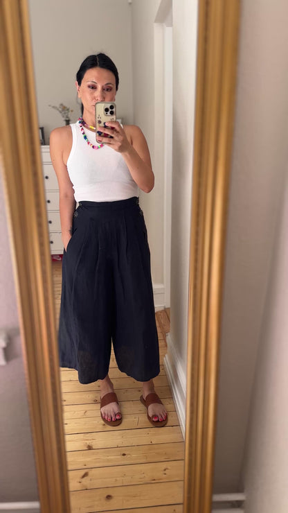 Vintage Linen Culottes - size M