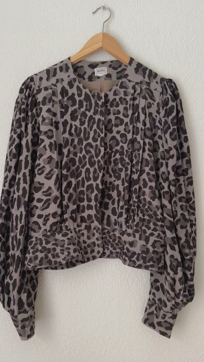 Vintage Renzo Leopard Silk Light Jacket