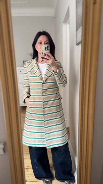 Vintage Striped Coat - size S
