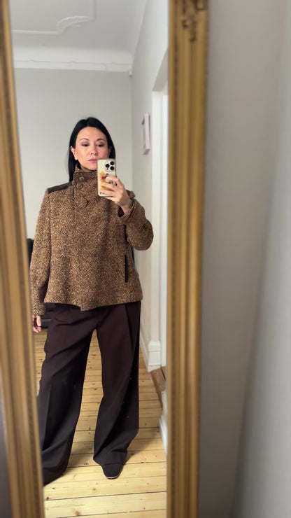 Vintage Tweed Wool Blend Jacket - size M