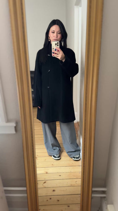 Black Angora Coat - size S-M
