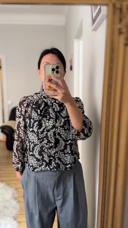 Tieneck Silk Blouse - size S